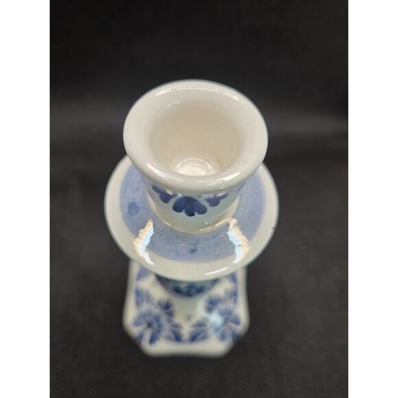 Vtg DC Delft Blue Holland Hand Painted Single Candlestick 5.5” 820 WG AZ - Picture 3 of 5